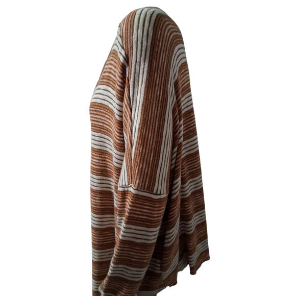 Sadie & Sage Oversized Women's size Medium Striped Knit Grungecore Academia Top - Picture 4 of 13